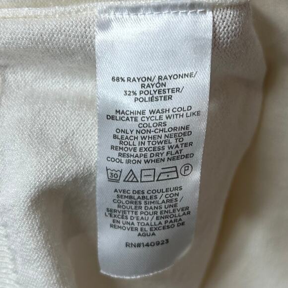 LOFT Knit Pullover Sweater Size L Contrast Stitching Long Sleeves Crew Neckline - Picture 5 of 9